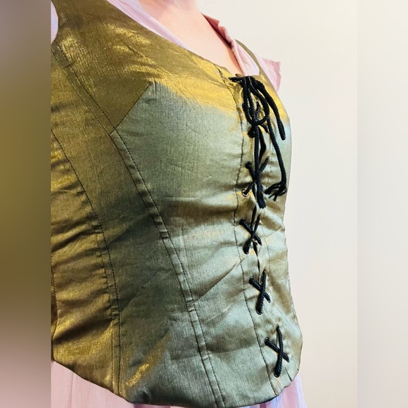 🌿 Emerald Green Corset 🌿 Vintage - Picture 3 of 6